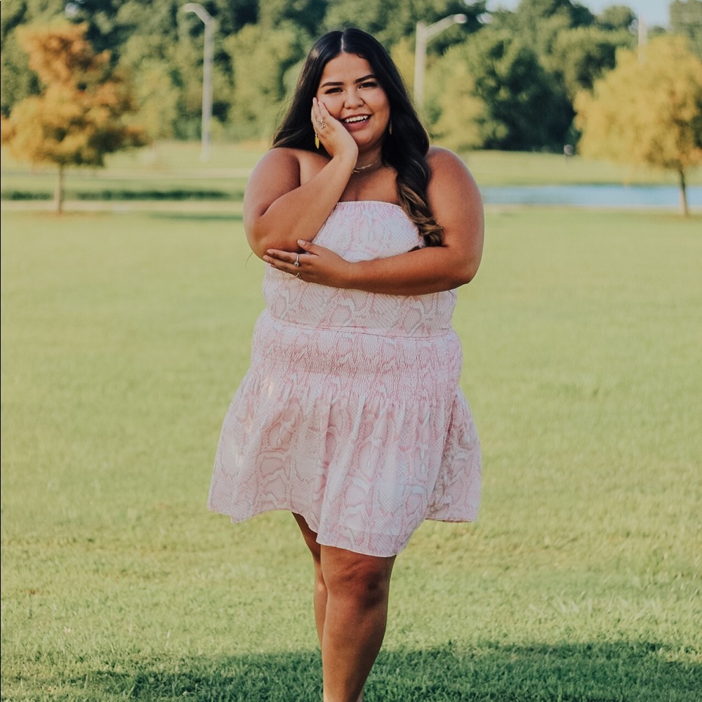 Glam strapless off the shoulder dress